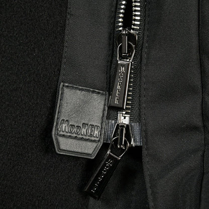 CLEARANCE SALE｜MOORER “DANNY-LEN” 高機能ストレッチナイロン フード付きダウンコート / ACQUA RESISTANT (撥水) ブラック(NERO) 54 | GUARDAROBA MILANO OFFICIAL STORE