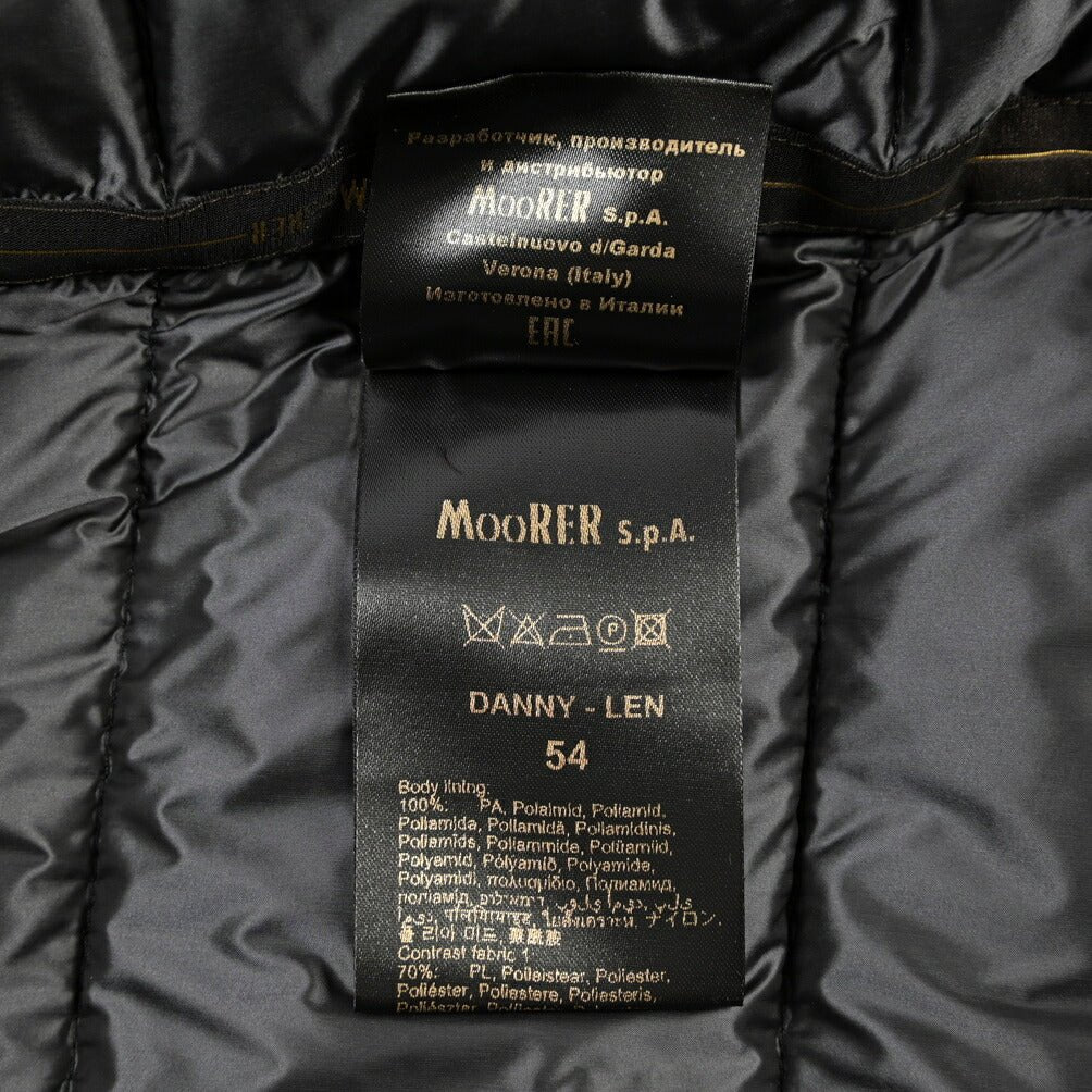 CLEARANCE SALE｜MOORER “DANNY-LEN” 高機能ストレッチナイロン フード付きダウンコート / ACQUA RESISTANT (撥水) ブラック(NERO) 54 | GUARDAROBA MILANO OFFICIAL STORE