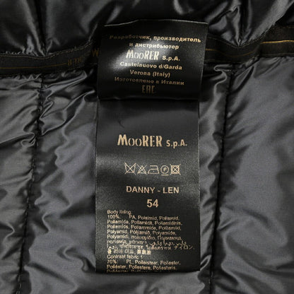 CLEARANCE SALE｜MOORER “DANNY-LEN” 高機能ストレッチナイロン フード付きダウンコート / ACQUA RESISTANT (撥水) ブラック(NERO) 54 | GUARDAROBA MILANO OFFICIAL STORE