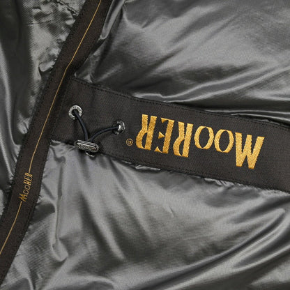 CLEARANCE SALE｜MOORER “DAVIDE-LSL” カシミヤ混ウール フード付きダウンコート / ACQUA RESISTANT (撥水) ネイビー(NAVY) 48 | GUARDAROBA MILANO OFFICIAL STORE