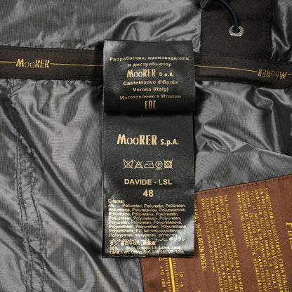 CLEARANCE SALE｜MOORER “DAVIDE-LSL” カシミヤ混ウール フード付きダウンコート / ACQUA RESISTANT (撥水) ネイビー(NAVY) 48 | GUARDAROBA MILANO OFFICIAL STORE