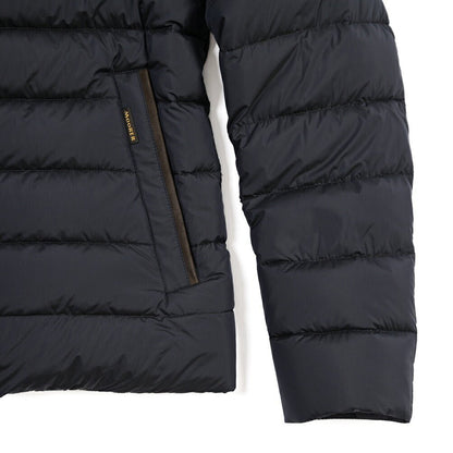 CLEARANCE SALE｜MOORER “EURICO-S3C” 高機能ストレッチナイロン フード付きダウンジャケット / ACQUA RESISTANT (撥水) ネイビー(DARK BLU) 46 | GUARDAROBA MILANO OFFICIAL STORE