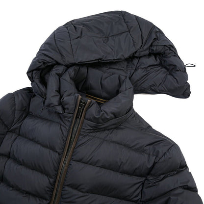 CLEARANCE SALE｜MOORER “EURICO-S3C” 高機能ストレッチナイロン フード付きダウンジャケット / ACQUA RESISTANT (撥水) ネイビー(DARK BLU) 46 | GUARDAROBA MILANO OFFICIAL STORE