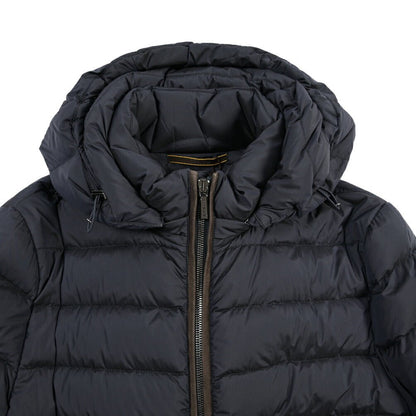 CLEARANCE SALE｜MOORER “EURICO-S3C” 高機能ストレッチナイロン フード付きダウンジャケット / ACQUA RESISTANT (撥水) ネイビー(DARK BLU) 46 | GUARDAROBA MILANO OFFICIAL STORE