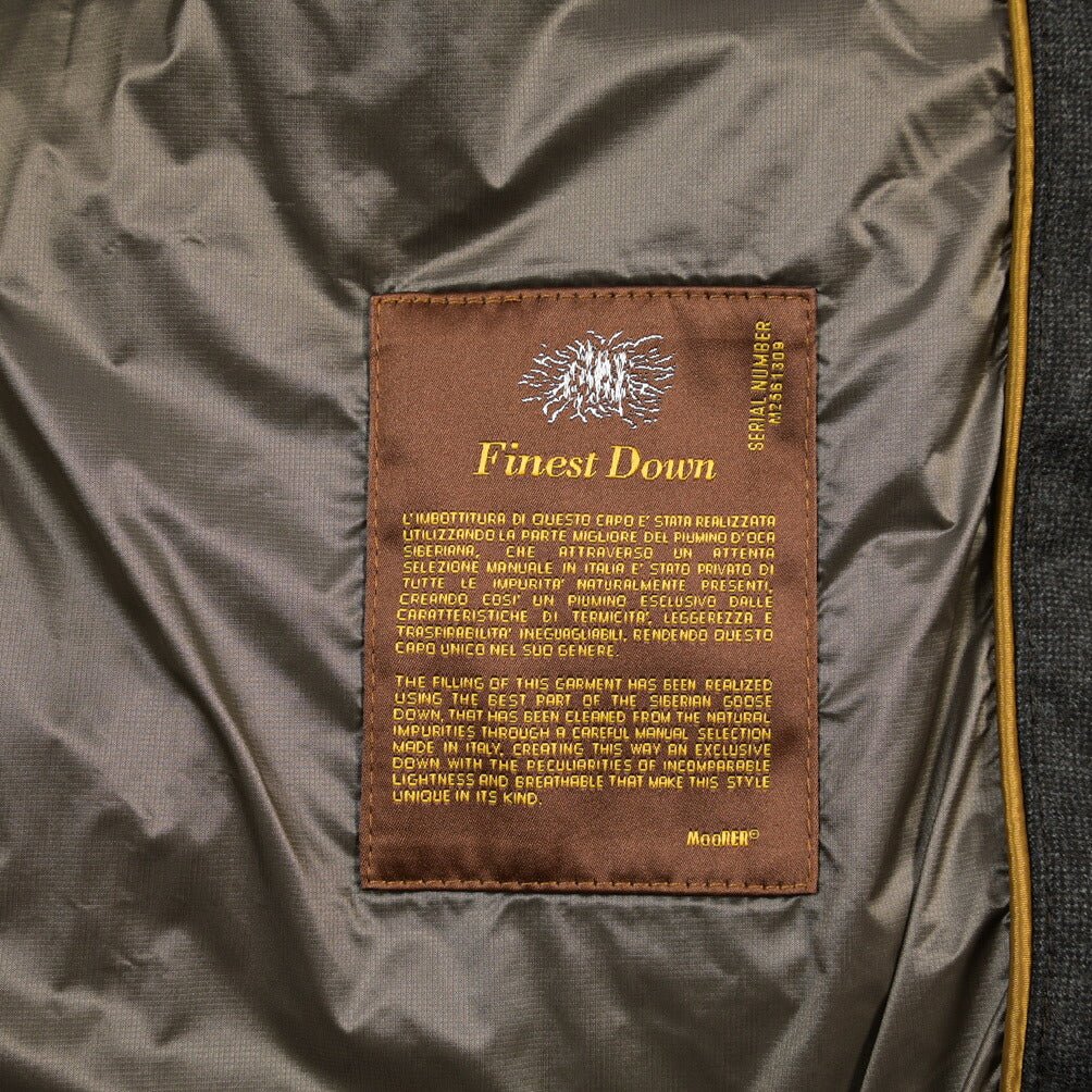 CLEARANCE SALE｜MOORER “FIRE-FF” ウール100% フード付きダウンベスト グレー(MORO) 48 | GUARDAROBA MILANO OFFICIAL STORE