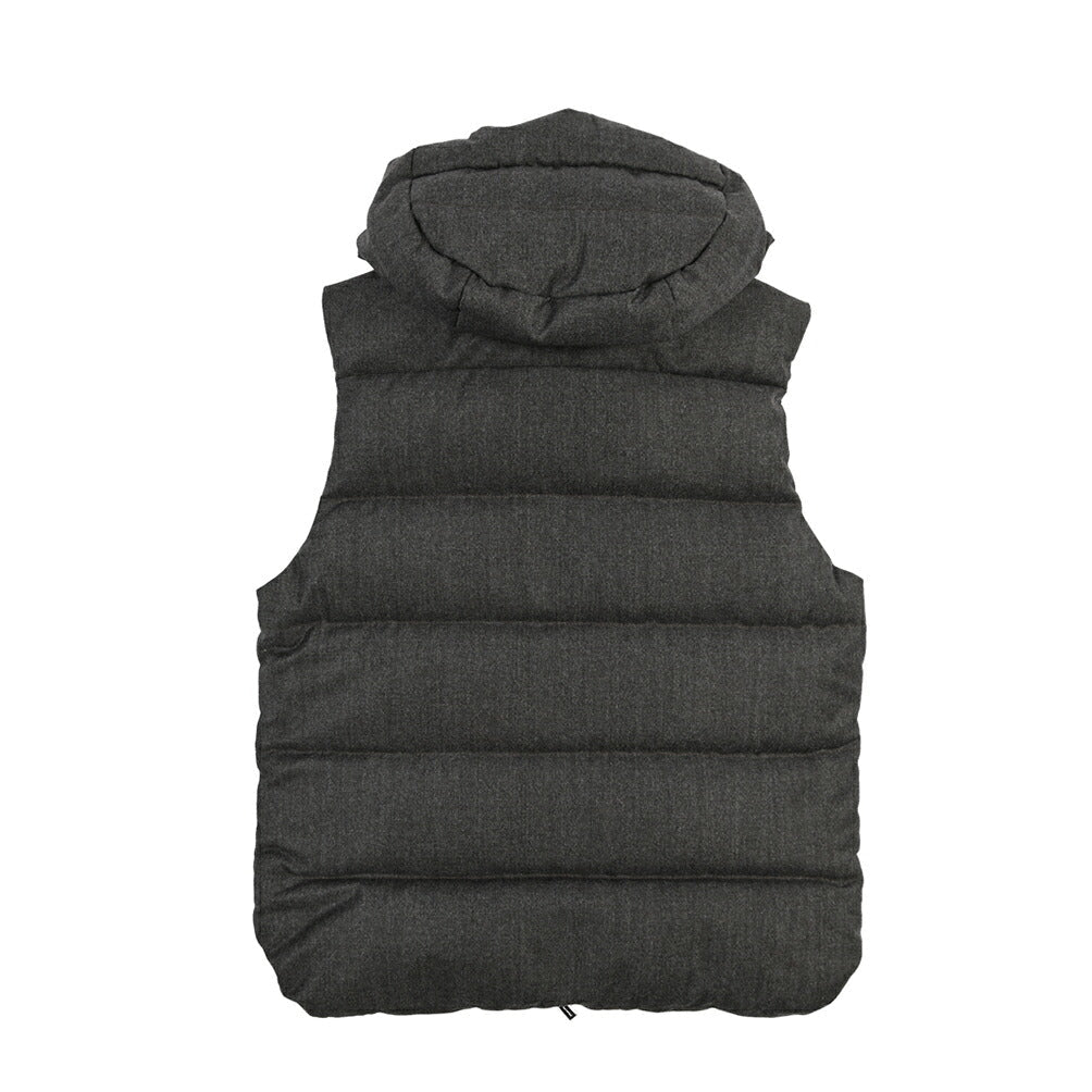 CLEARANCE SALE｜MOORER “FIRE-FF” ウール100% フード付きダウンベスト グレー(MORO) 48 | GUARDAROBA MILANO OFFICIAL STORE