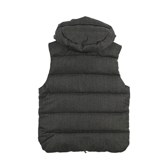 CLEARANCE SALE｜MOORER “FIRE-FF” ウール100% フード付きダウンベスト グレー(MORO) 48 | GUARDAROBA MILANO OFFICIAL STORE