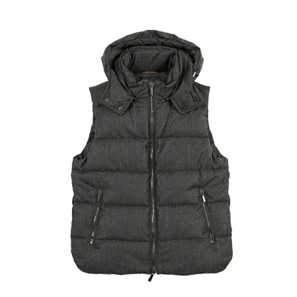 CLEARANCE SALE｜MOORER “FIRE-FF” ウール100% フード付きダウンベスト グレー(MORO) 48 | GUARDAROBA MILANO OFFICIAL STORE