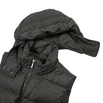 CLEARANCE SALE｜MOORER “FIRE-FF” ウール100% フード付きダウンベスト グレー(MORO) 48 | GUARDAROBA MILANO OFFICIAL STORE