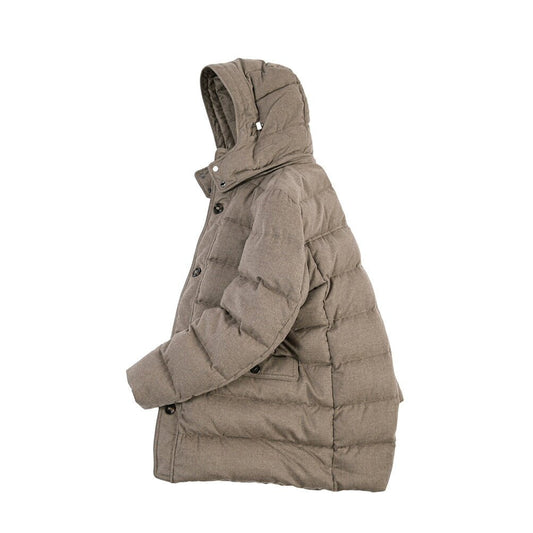 CLEARANCE SALE｜MOORER “GORNER-IL” カシミヤ100% フード付きダウンコート ライトブラウン(NUT) 48 | GUARDAROBA MILANO OFFICIAL STORE