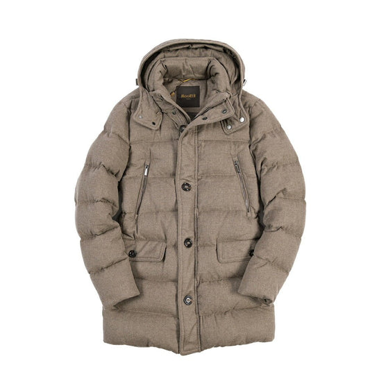 CLEARANCE SALE｜MOORER “GORNER-IL” カシミヤ100% フード付きダウンコート ライトブラウン(NUT) 48 | GUARDAROBA MILANO OFFICIAL STORE
