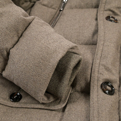 CLEARANCE SALE｜MOORER “GORNER-IL” カシミヤ100% フード付きダウンコート ライトブラウン(NUT) 48 | GUARDAROBA MILANO OFFICIAL STORE