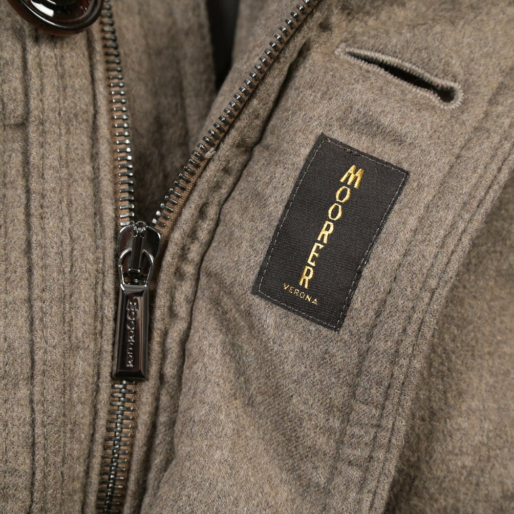CLEARANCE SALE｜MOORER “GORNER-IL” カシミヤ100% フード付きダウンコート ライトブラウン(NUT) 48 | GUARDAROBA MILANO OFFICIAL STORE