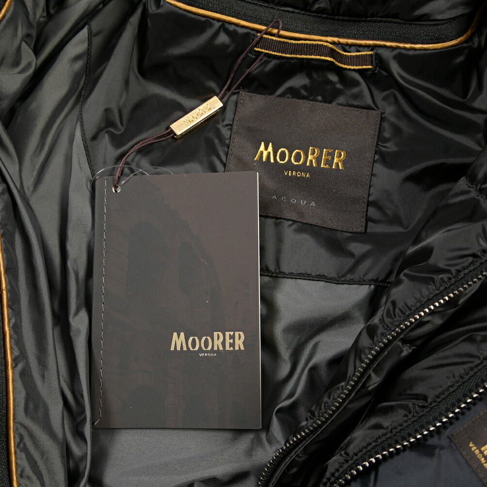 CLEARANCE SALE｜MOORER “GRIMA-SH” ナイロン100% フード付きダウンコート ネイビー(BLU) 50 | GUARDAROBA MILANO OFFICIAL STORE