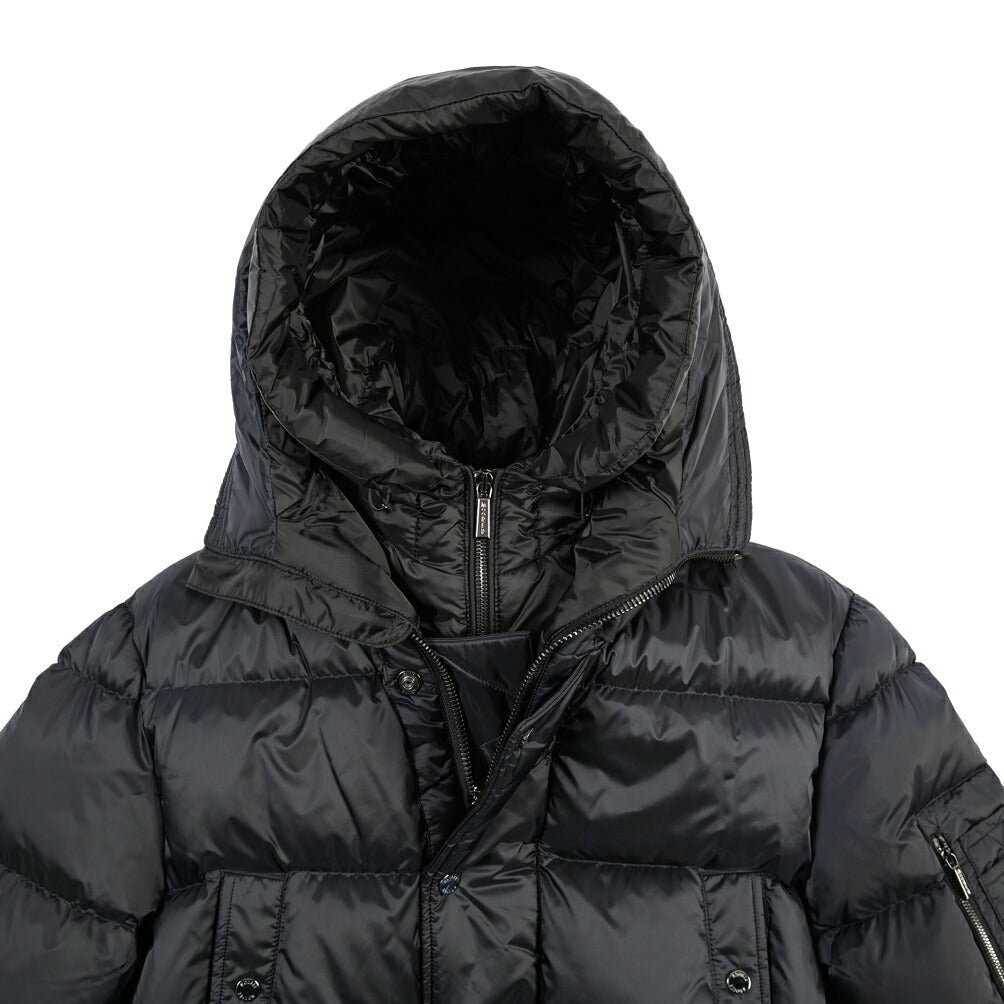 CLEARANCE SALE｜MOORER “GRIMA-SH” ナイロン100% フード付きダウンコート ネイビー(BLU) 50 | GUARDAROBA MILANO OFFICIAL STORE