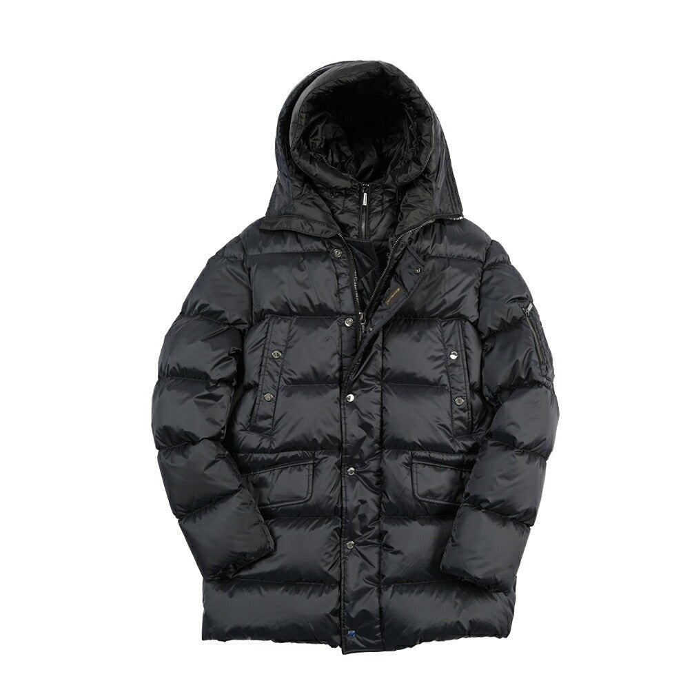 CLEARANCE SALE｜MOORER “GRIMA-SH” ナイロン100% フード付きダウンコート ネイビー(BLU) 50 | GUARDAROBA MILANO OFFICIAL STORE