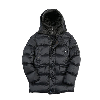 CLEARANCE SALE｜MOORER “GRIMA-SH” ナイロン100% フード付きダウンコート ネイビー(BLU) 50 | GUARDAROBA MILANO OFFICIAL STORE