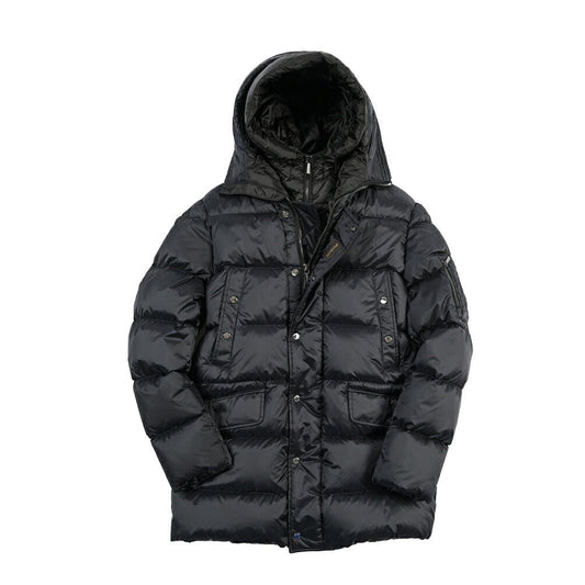 CLEARANCE SALE｜MOORER “GRIMA-SH” ナイロン100% フード付きダウンコート ネイビー(BLU) 50 | GUARDAROBA MILANO OFFICIAL STORE