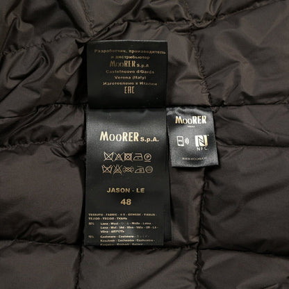 CLEARANCE SALE｜MOORER “JASON-LE” シミヤ混ウール 着脱可能フロントライナー付きダウンチェスターコート ネイビー(NAVY) 48 | GUARDAROBA MILANO OFFICIAL STORE