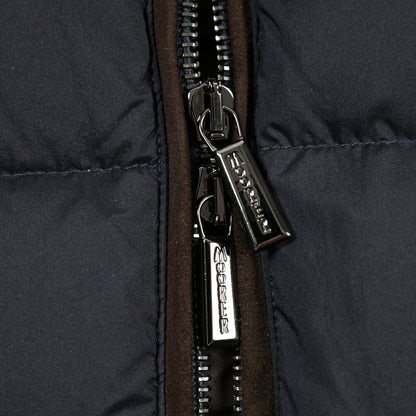 CLEARANCE SALE｜MOORER “JASON-LE” シミヤ混ウール 着脱可能フロントライナー付きダウンチェスターコート ネイビー(NAVY) 48 | GUARDAROBA MILANO OFFICIAL STORE