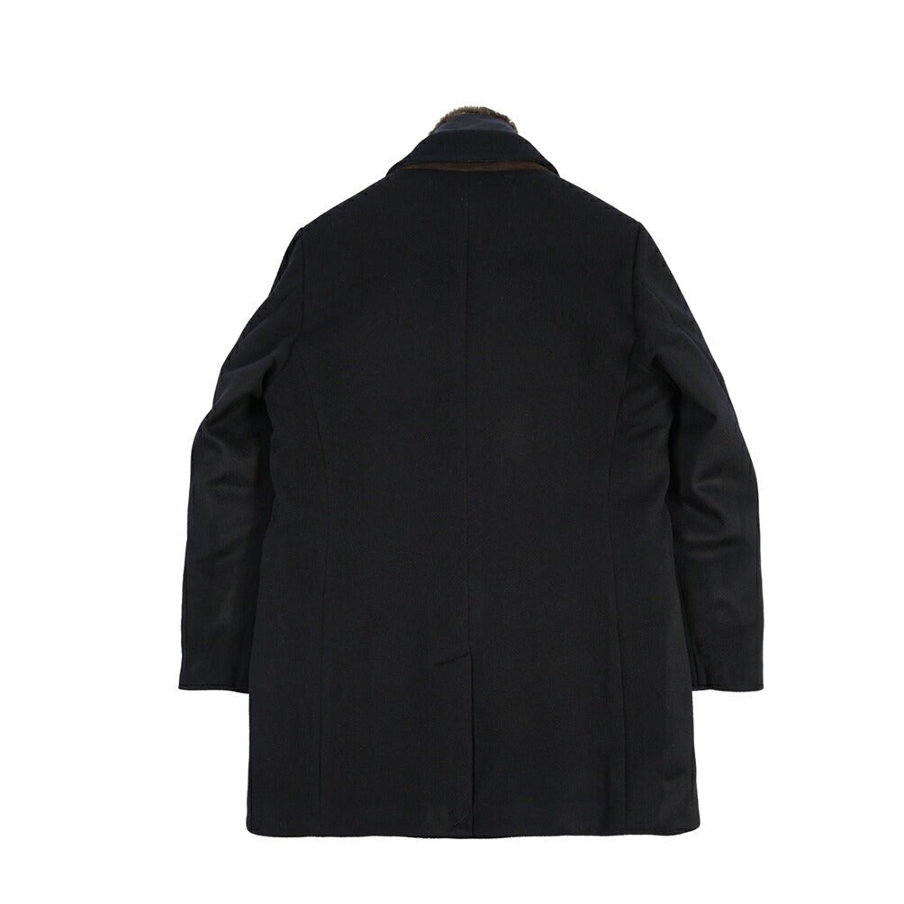 CLEARANCE SALE｜MOORER “JASON-LE” シミヤ混ウール 着脱可能フロントライナー付きダウンチェスターコート ネイビー(NAVY) 48 | GUARDAROBA MILANO OFFICIAL STORE