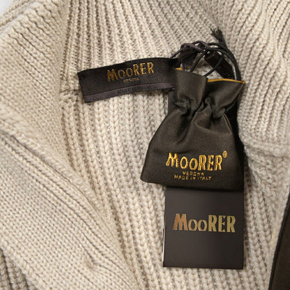 CLEARANCE SALE｜MOORER “KENYON-HN” ウール100% スタンドカラーニットカーディガン ベージュ(MANDORLA) 46 | GUARDAROBA MILANO OFFICIAL STORE