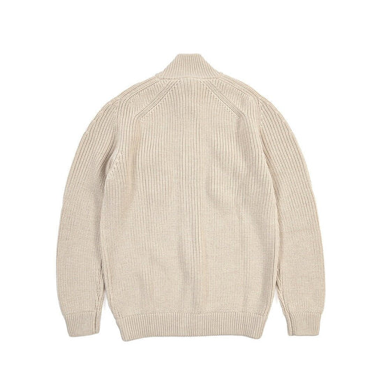 CLEARANCE SALE｜MOORER “KENYON-HN” ウール100% スタンドカラーニットカーディガン ベージュ(MANDORLA) 46 | GUARDAROBA MILANO OFFICIAL STORE
