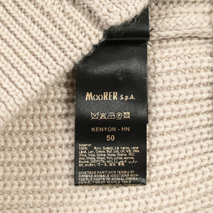 CLEARANCE SALE｜MOORER “KENYON-HN” ウール100% スタンドカラーニットカーディガン ベージュ(MANDORLA) 46 | GUARDAROBA MILANO OFFICIAL STORE