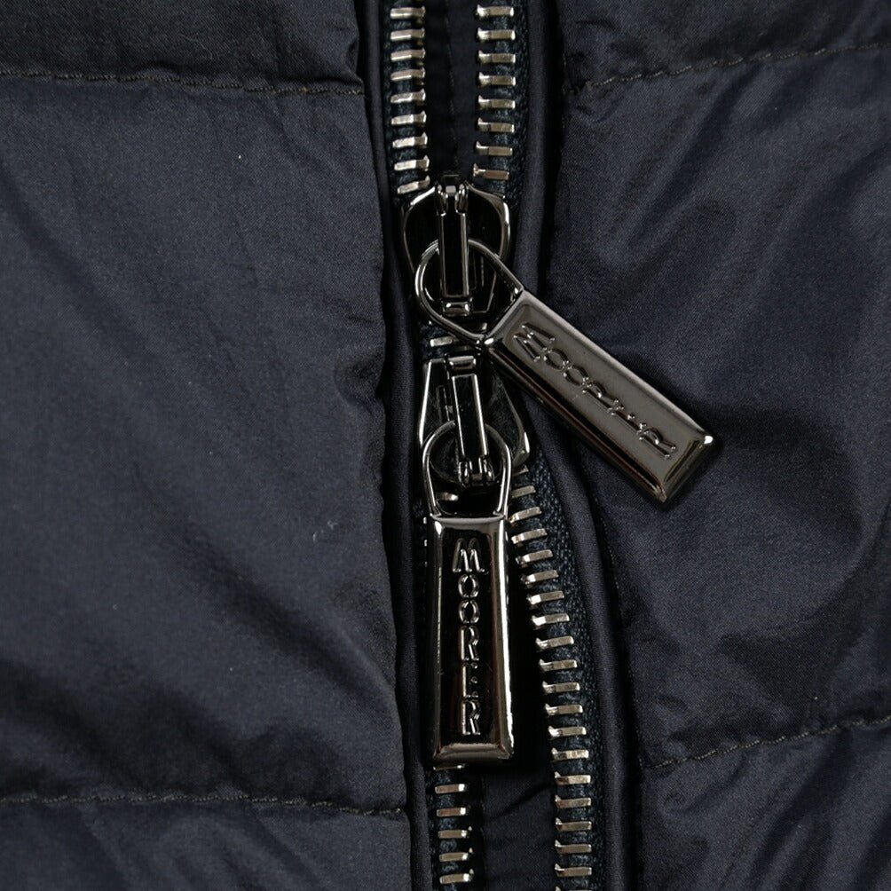 CLEARANCE SALE｜MOORER “LANZI-S3Z” 異素材コンビ スタンドカラーダウンジャケット ネイビー(DARK BLU) 46 | GUARDAROBA MILANO OFFICIAL STORE