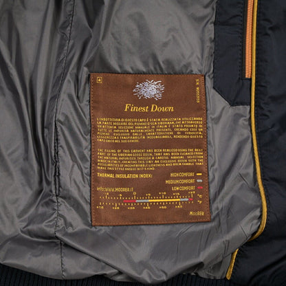 CLEARANCE SALE｜MOORER “LANZI-S3Z” 異素材コンビ スタンドカラーダウンジャケット ネイビー(DARK BLU) 46 | GUARDAROBA MILANO OFFICIAL STORE