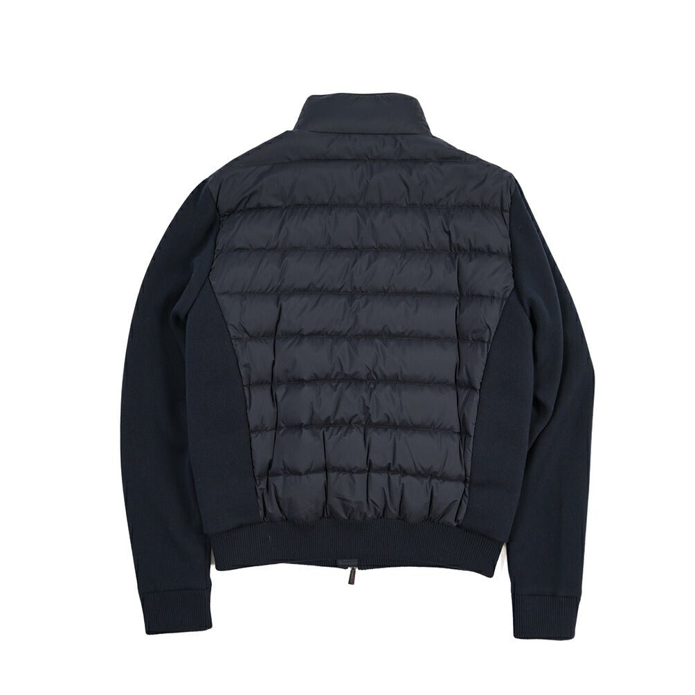 CLEARANCE SALE｜MOORER “LANZI-S3Z” 異素材コンビ スタンドカラーダウンジャケット ネイビー(DARK BLU) 46 | GUARDAROBA MILANO OFFICIAL STORE