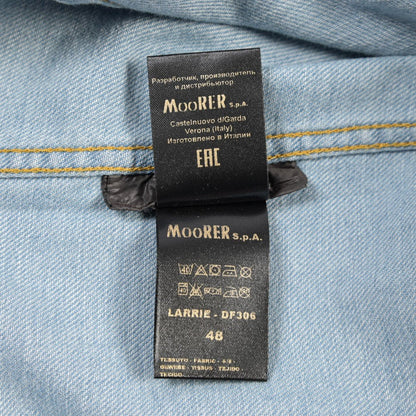 CLEARANCE SALE｜MOORER “LARRIE-DF306” コットン100% ウエスタンデニムシャツ ライトブルー(VINTAGE CHIARO) 46 | GUARDAROBA MILANO OFFICIAL STORE