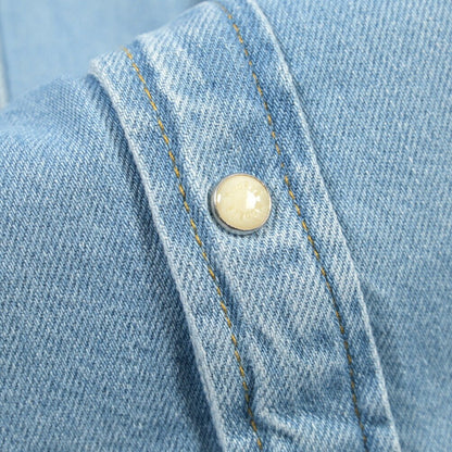 CLEARANCE SALE｜MOORER “LARRIE-DF306” コットン100% ウエスタンデニムシャツ ライトブルー(VINTAGE CHIARO) 46 | GUARDAROBA MILANO OFFICIAL STORE