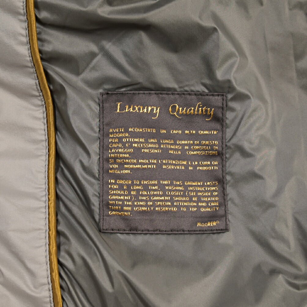 CLEARANCE SALE｜MOORER “LENZ-S3L” ニットコンビ フード付きダウンジャケット ベージュ(PEARL) 48 | GUARDAROBA MILANO OFFICIAL STORE