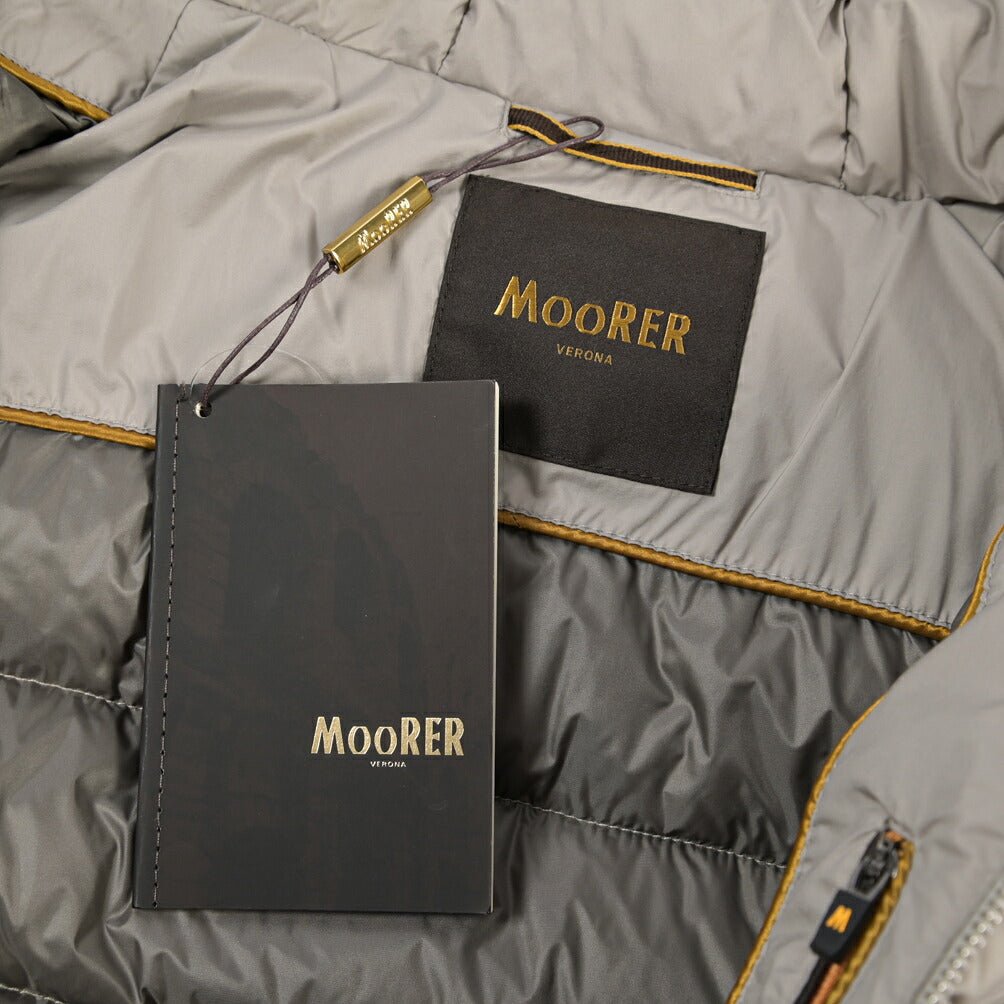 CLEARANCE SALE｜MOORER “LENZ-S3L” ニットコンビ フード付きダウンジャケット ベージュ(PEARL) 48 | GUARDAROBA MILANO OFFICIAL STORE