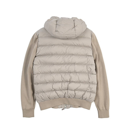 CLEARANCE SALE｜MOORER “LENZ-S3L” ニットコンビ フード付きダウンジャケット ベージュ(PEARL) 48 | GUARDAROBA MILANO OFFICIAL STORE
