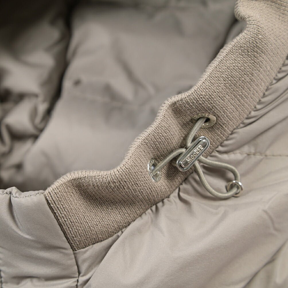 CLEARANCE SALE｜MOORER “LENZ-S3L” ニットコンビ フード付きダウンジャケット ベージュ(PEARL) 48 | GUARDAROBA MILANO OFFICIAL STORE