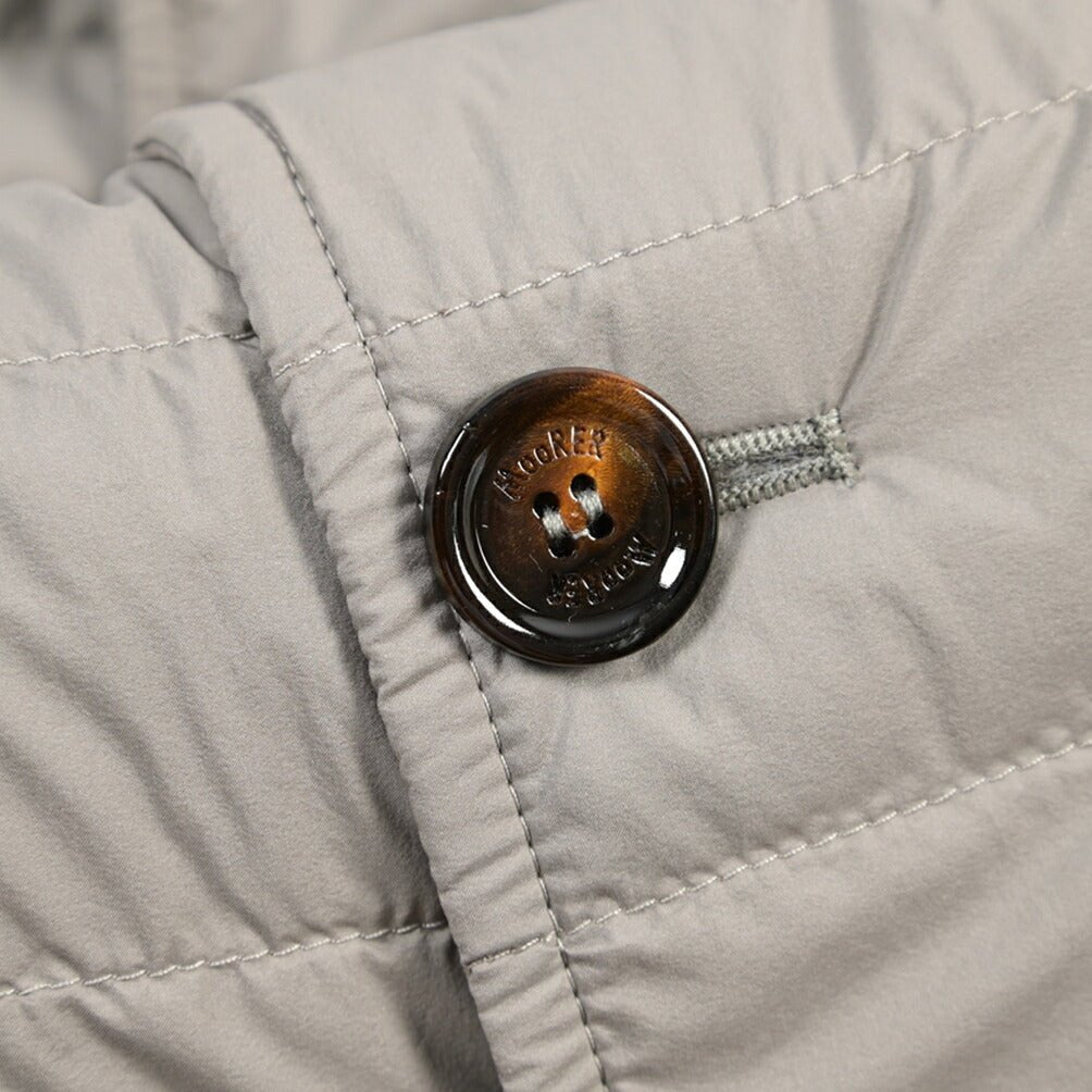 CLEARANCE SALE｜MOORER “MASSIMO-S3Z” ニットコンビ フード付きダウンジャケット グレー(PEARL) 44 | GUARDAROBA MILANO OFFICIAL STORE