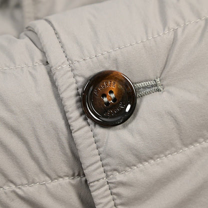 CLEARANCE SALE｜MOORER “MASSIMO-S3Z” ニットコンビ フード付きダウンジャケット グレー(PEARL) 44 | GUARDAROBA MILANO OFFICIAL STORE