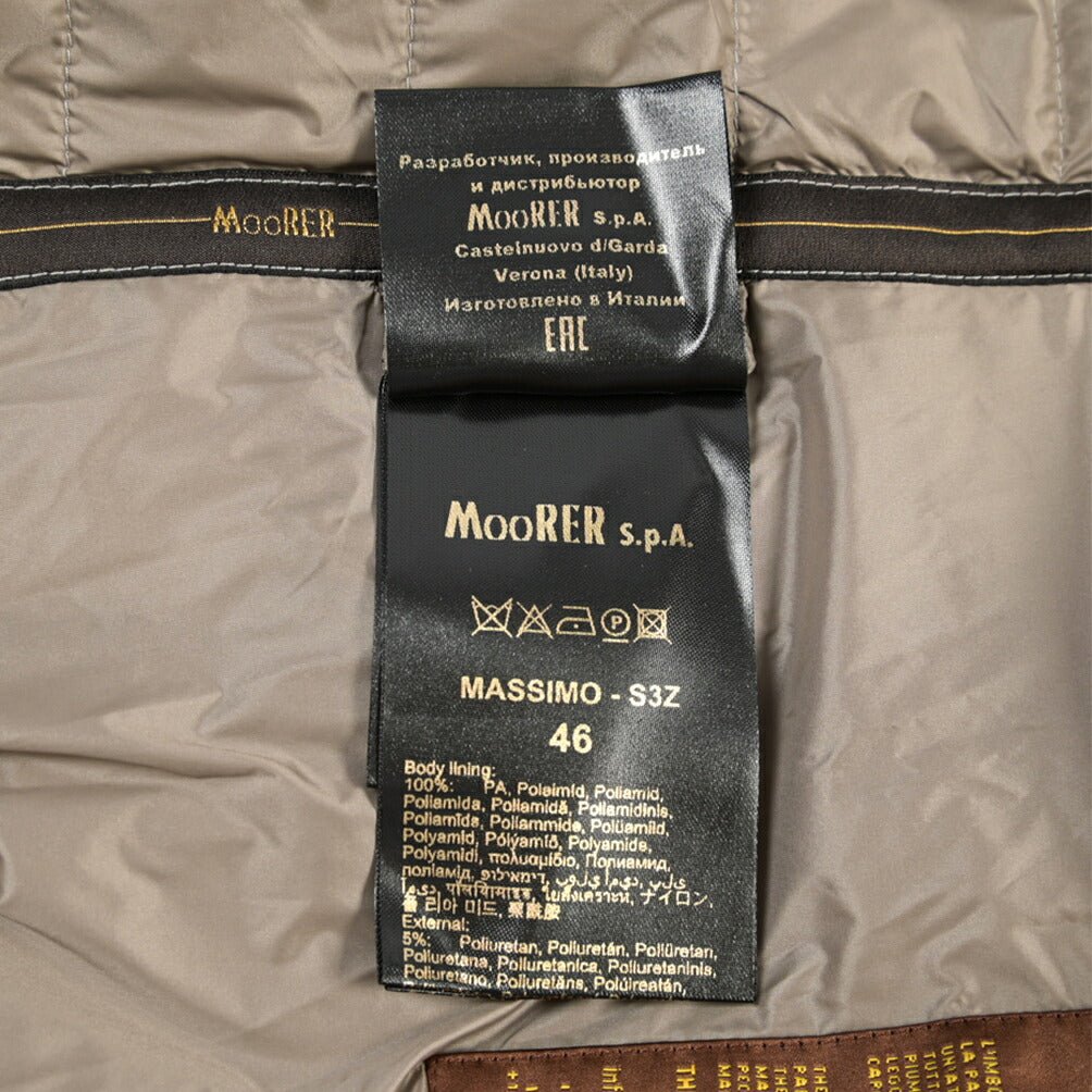 CLEARANCE SALE｜MOORER “MASSIMO-S3Z” ニットコンビ フード付きダウンジャケット グレー(PEARL) 44 | GUARDAROBA MILANO OFFICIAL STORE