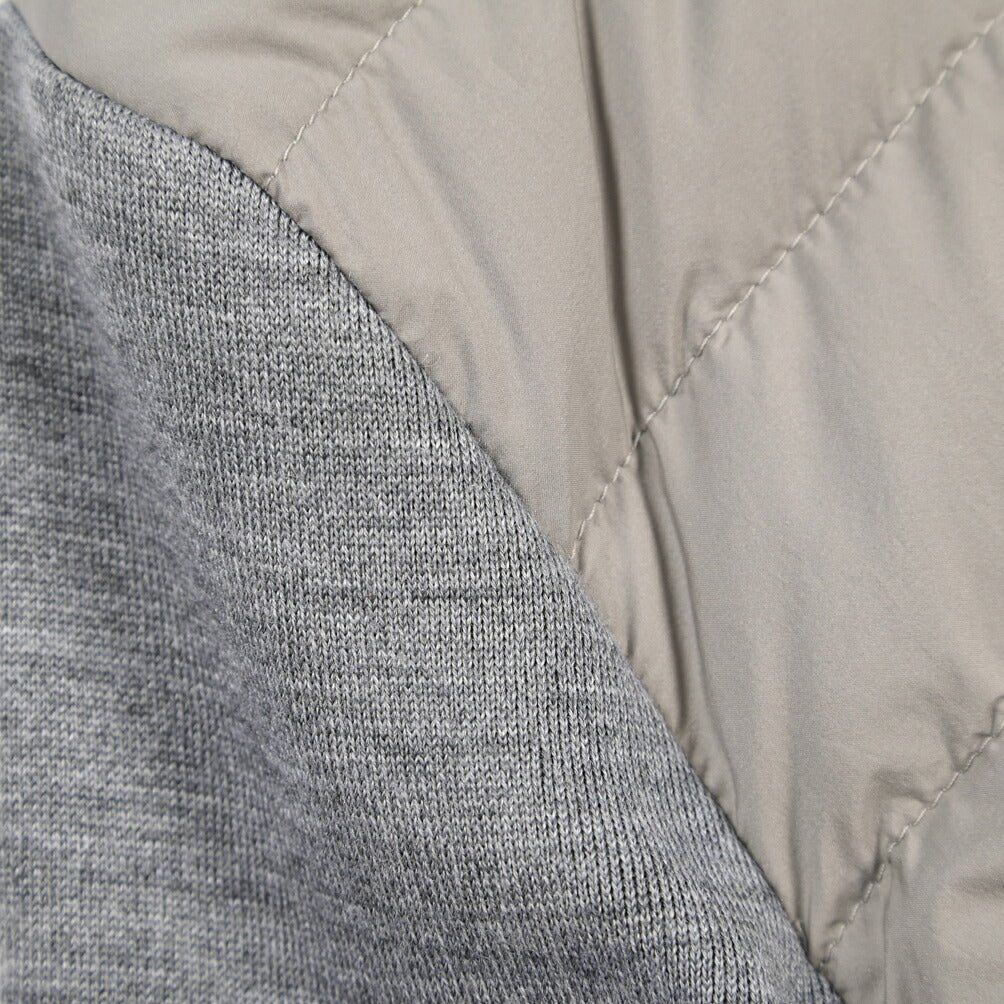 CLEARANCE SALE｜MOORER “MASSIMO-S3Z” ニットコンビ フード付きダウンジャケット グレー(PEARL) 44 | GUARDAROBA MILANO OFFICIAL STORE