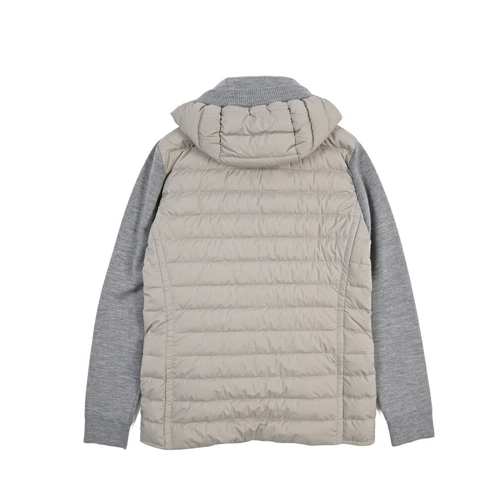 CLEARANCE SALE｜MOORER “MASSIMO-S3Z” ニットコンビ フード付きダウンジャケット グレー(PEARL) 44 | GUARDAROBA MILANO OFFICIAL STORE