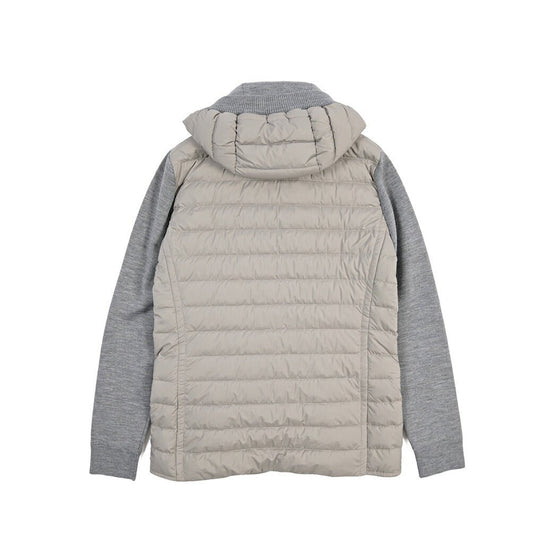 CLEARANCE SALE｜MOORER “MASSIMO-S3Z” ニットコンビ フード付きダウンジャケット グレー(PEARL) 44 | GUARDAROBA MILANO OFFICIAL STORE