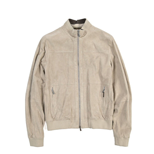 CLEARANCE SALE｜MOORER “MAURILIO-CPF” ラムスキン100% スエードレザーブルゾン MA-1 ベージュ(GESSO) 46 | GUARDAROBA MILANO OFFICIAL STORE