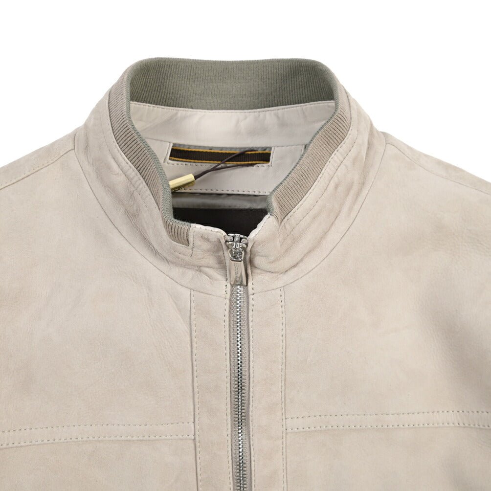 CLEARANCE SALE｜MOORER “MAURILIO-CPF” ラムスキン100% スエードレザーブルゾン MA-1 ベージュ(GESSO) 48 | GUARDAROBA MILANO OFFICIAL STORE