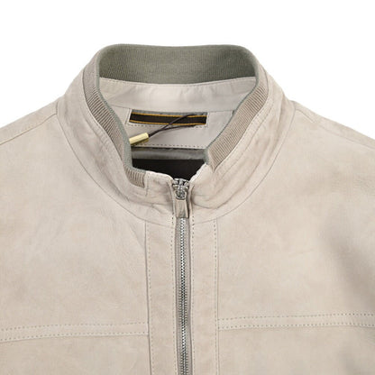 CLEARANCE SALE｜MOORER “MAURILIO-CPF” ラムスキン100% スエードレザーブルゾン MA-1 ベージュ(GESSO) 48 | GUARDAROBA MILANO OFFICIAL STORE