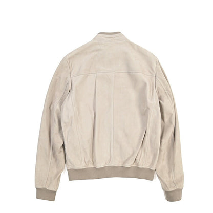 CLEARANCE SALE｜MOORER “MAURILIO-CPF” ラムスキン100% スエードレザーブルゾン MA-1 ベージュ(GESSO) 48 | GUARDAROBA MILANO OFFICIAL STORE
