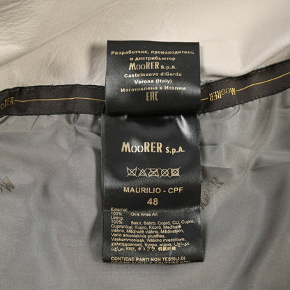 CLEARANCE SALE｜MOORER “MAURILIO-CPF” ラムスキン100% スエードレザーブルゾン MA-1 ベージュ(GESSO) 48 | GUARDAROBA MILANO OFFICIAL STORE