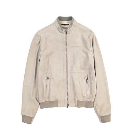 CLEARANCE SALE｜MOORER “MAURILIO-CPF” ラムスキン100% スエードレザーブルゾン MA-1 ベージュ(GESSO) 48 | GUARDAROBA MILANO OFFICIAL STORE