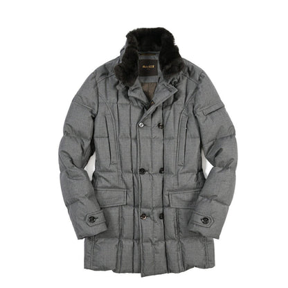 CLEARANCE SALE｜MOORER “MORRIS-CL” カシミヤ100% 立襟ファー付ダウンジャケット グレー(GRIGIO) 48 | GUARDAROBA MILANO OFFICIAL STORE